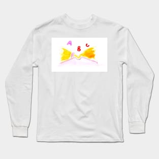 Book and letters. Back to school. Watercolor, art decoration, sketch. illustration hand drawn modern Long Sleeve T-Shirt